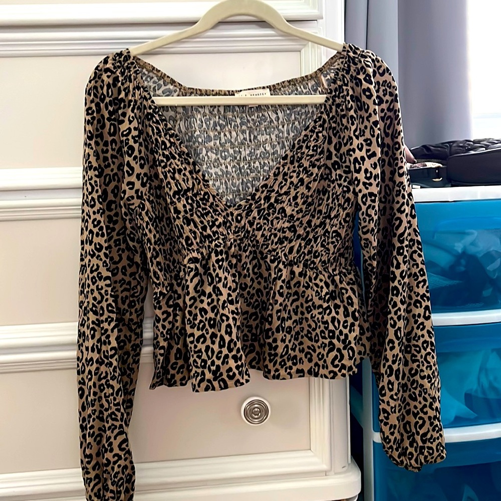 PacSun Cheetah Blouse